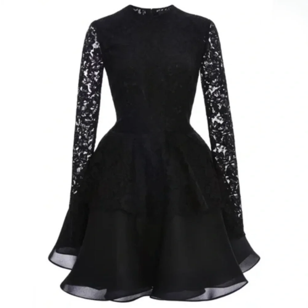 Cushnie Et Ochs Whimsical Silk Lace Sierra Dress - Picture 2 of 14